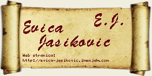 Evica Jasiković vizit kartica